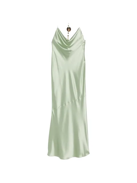 Odalis bead-embellished cowl-neck maxi dress