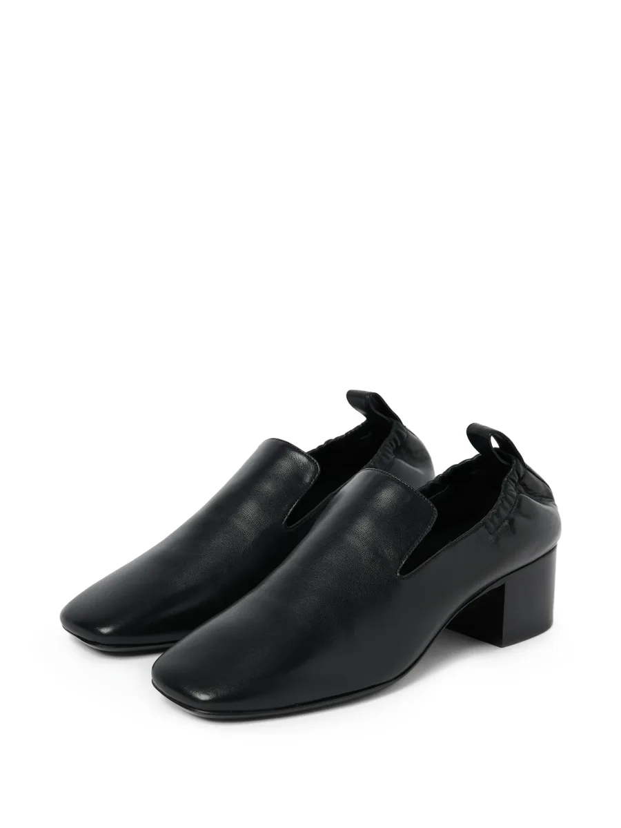 Moon stacked-heel square-toe loafers 9
