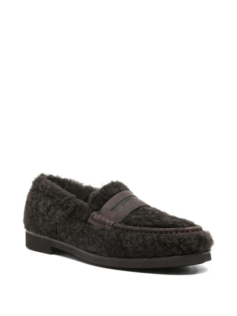 shearling penny loafers 4