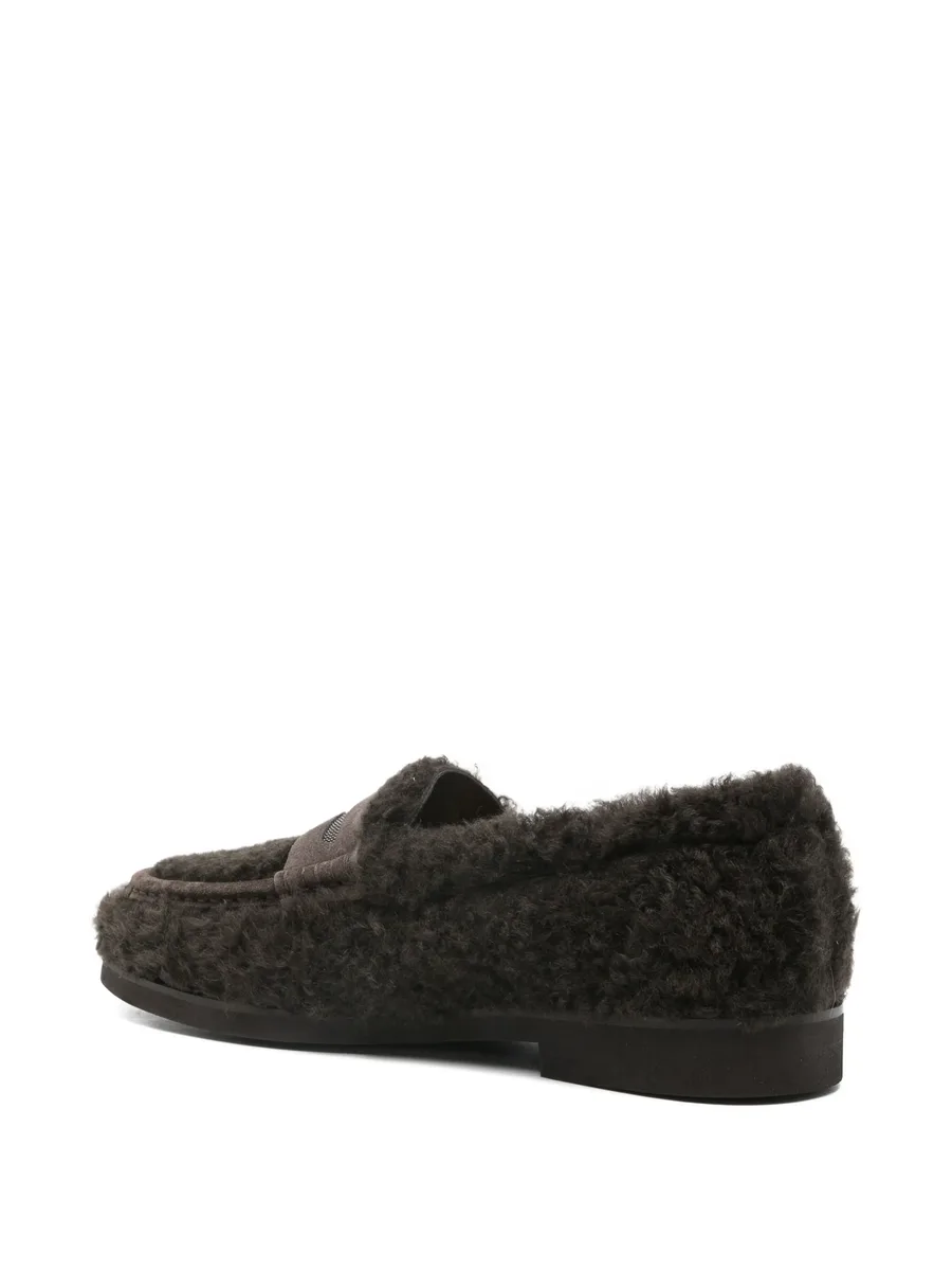 shearling penny loafers 5