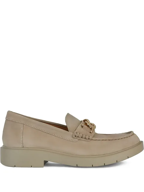 Spherica chain-link suede loafers