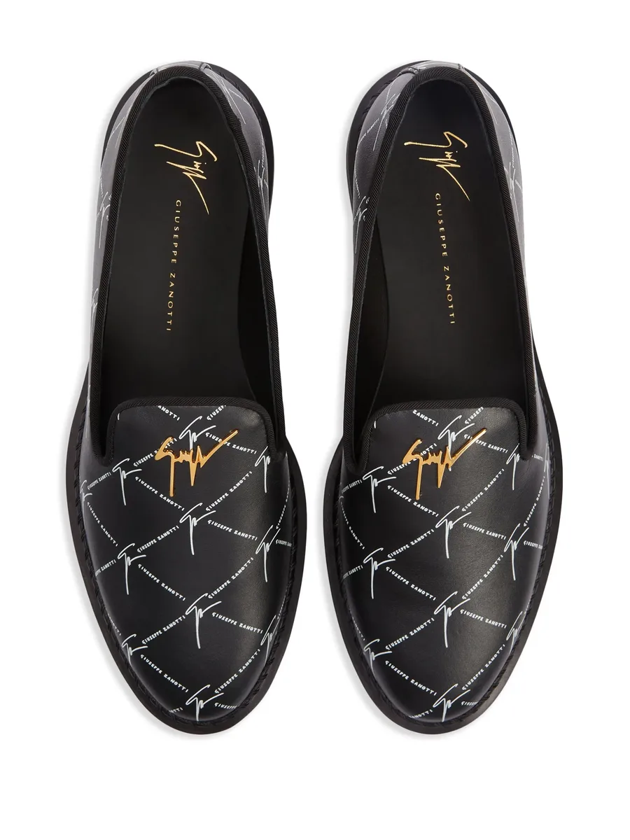 Tim logo-lettering loafers 7