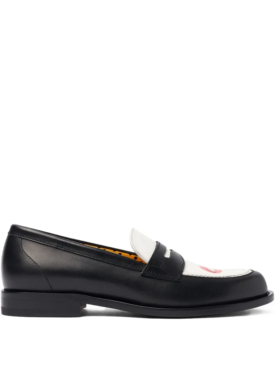 print-motif loafers 2