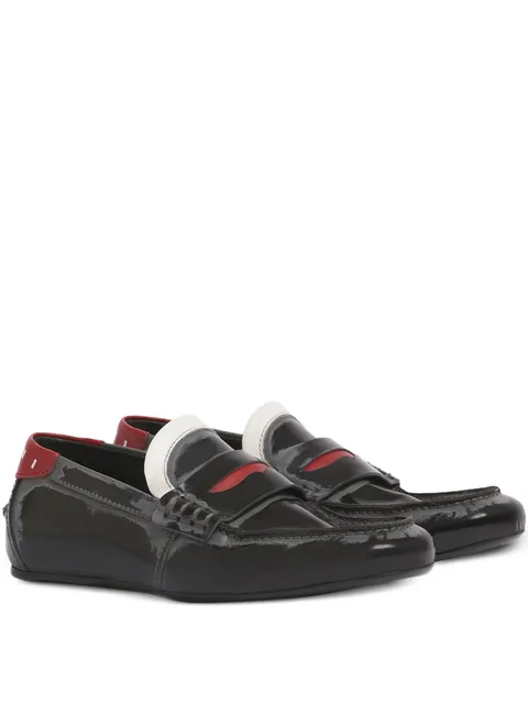 penny-strap leather loafers