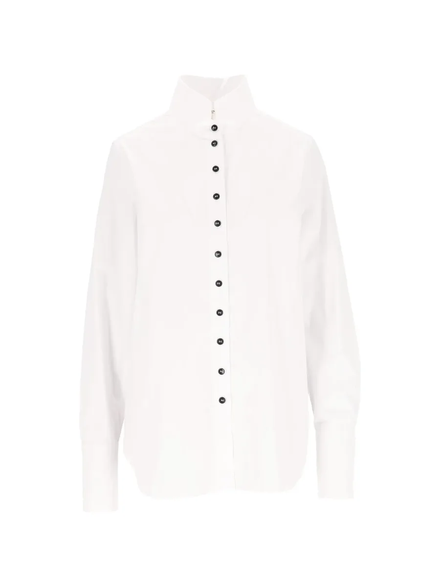 Alvina high-neck button-down shirt 1