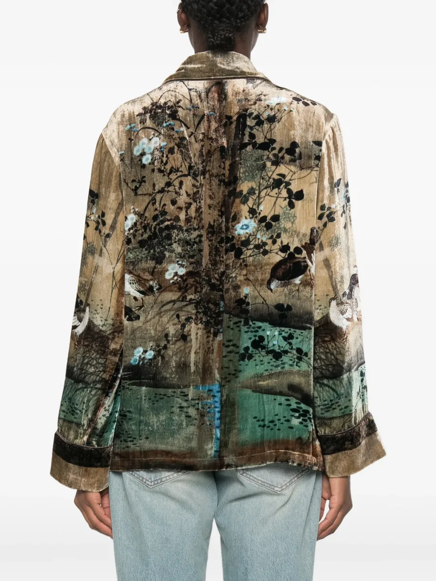 graphic-print blazer 4