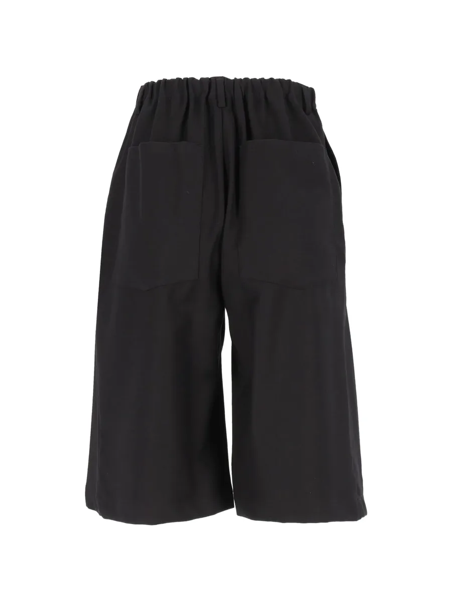 pleated wool-blend shorts 2