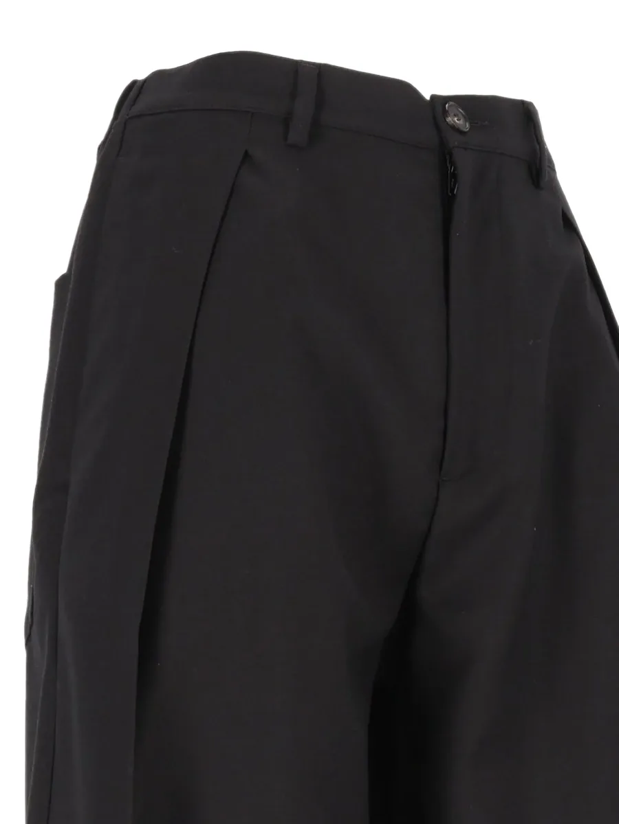 pleated wool-blend shorts 4