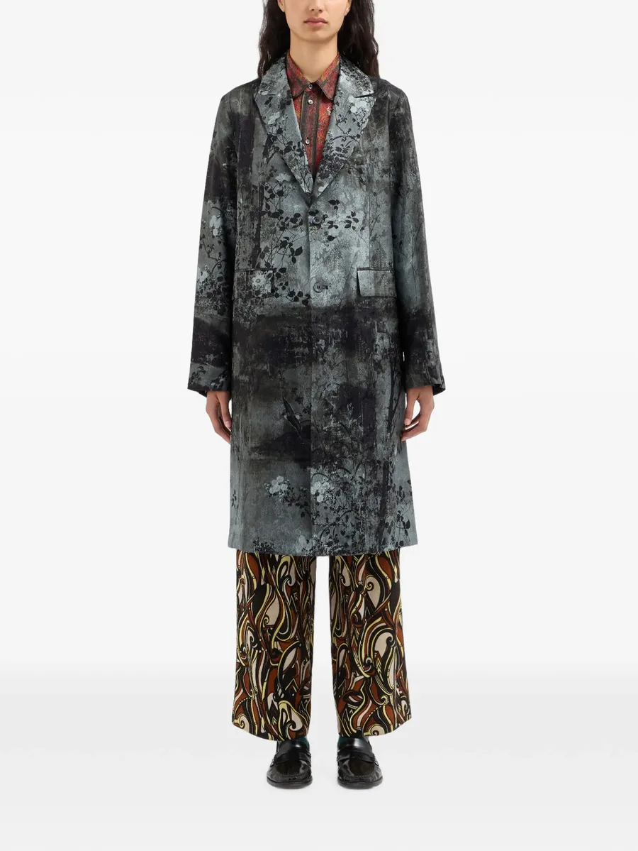 JP682DOX floral-motif notched-lapel coat 2