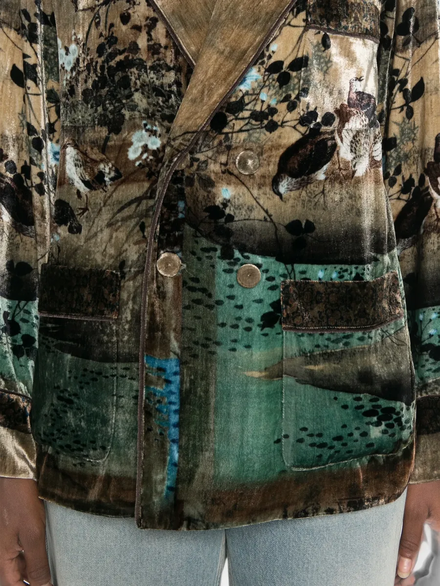 graphic-print blazer 5
