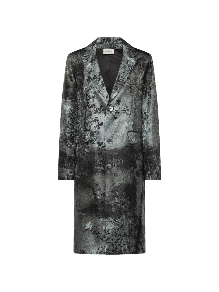 JP682DOX floral-motif notched-lapel coat 1