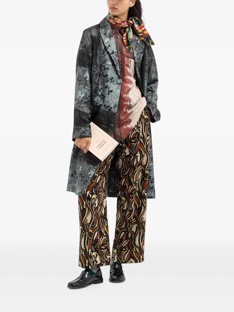 JP682DOX floral-motif notched-lapel coat 3