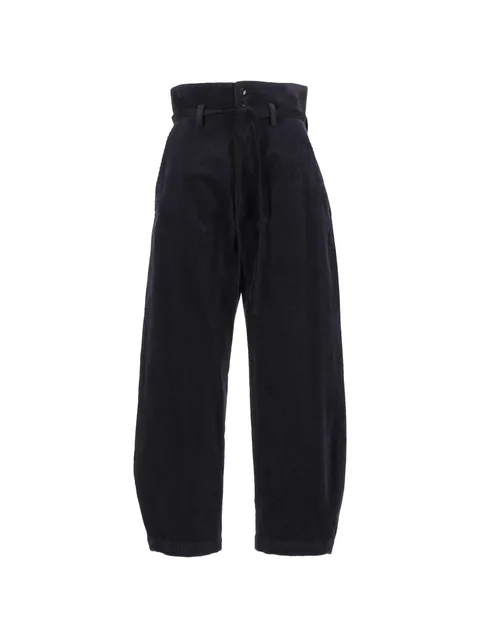 corduroy drawstring-waist trousers