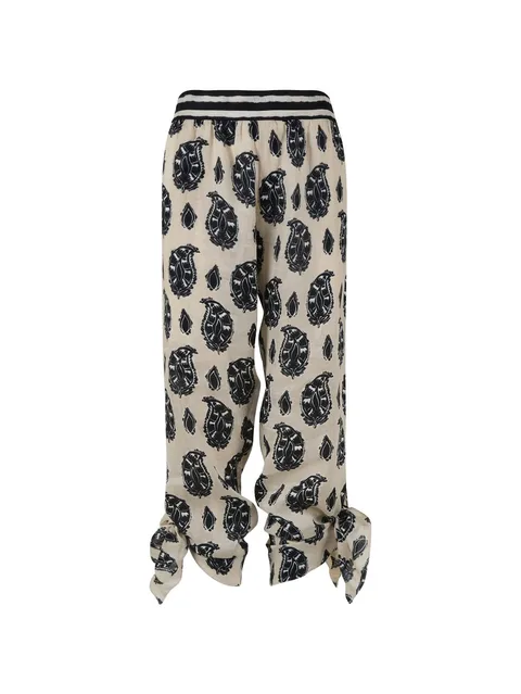 Femininity Dramatic paisley-print trousers