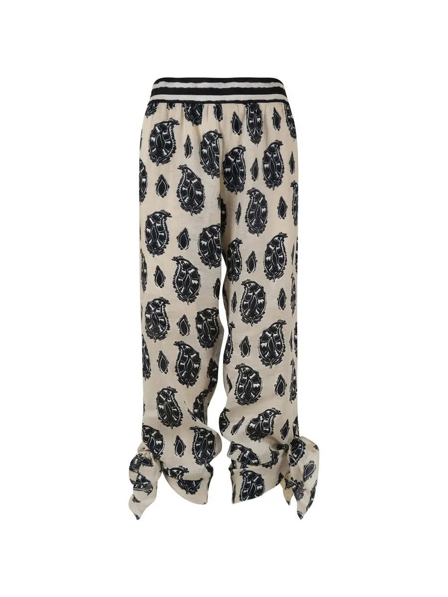 Femininity Dramatic paisley-print trousers 1