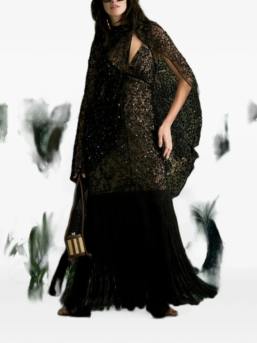 Noble Wanderer sequin-embellished fringe dress 3