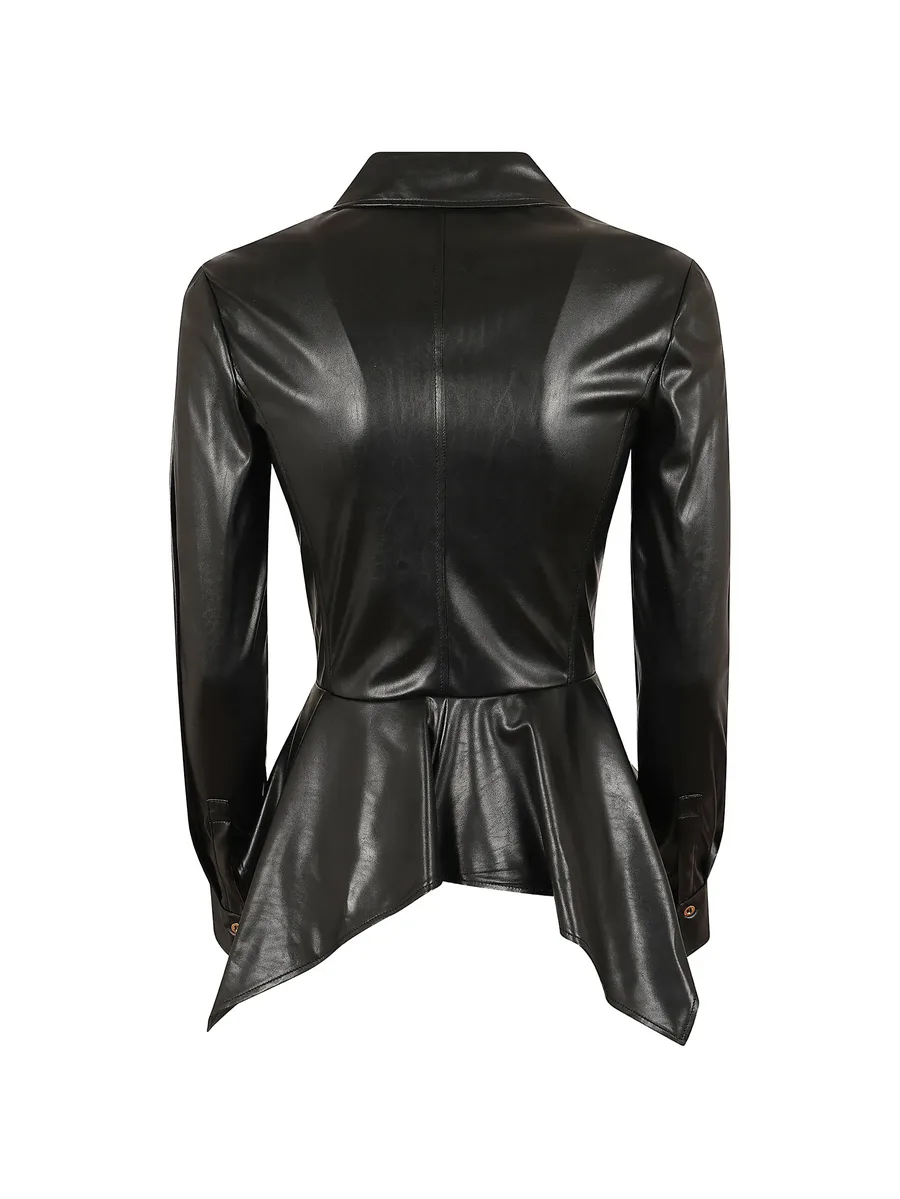 peplum-hem long-sleeve shirt 2