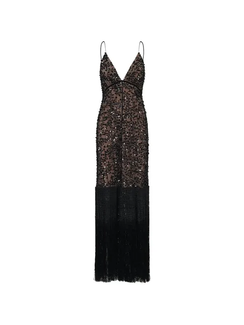 Noble Wanderer sequin-embellished fringe dress