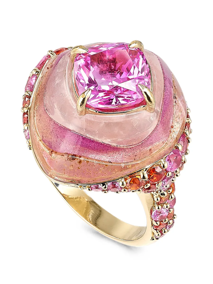 кольцо Rose Sugarloaf с сапфирами 4