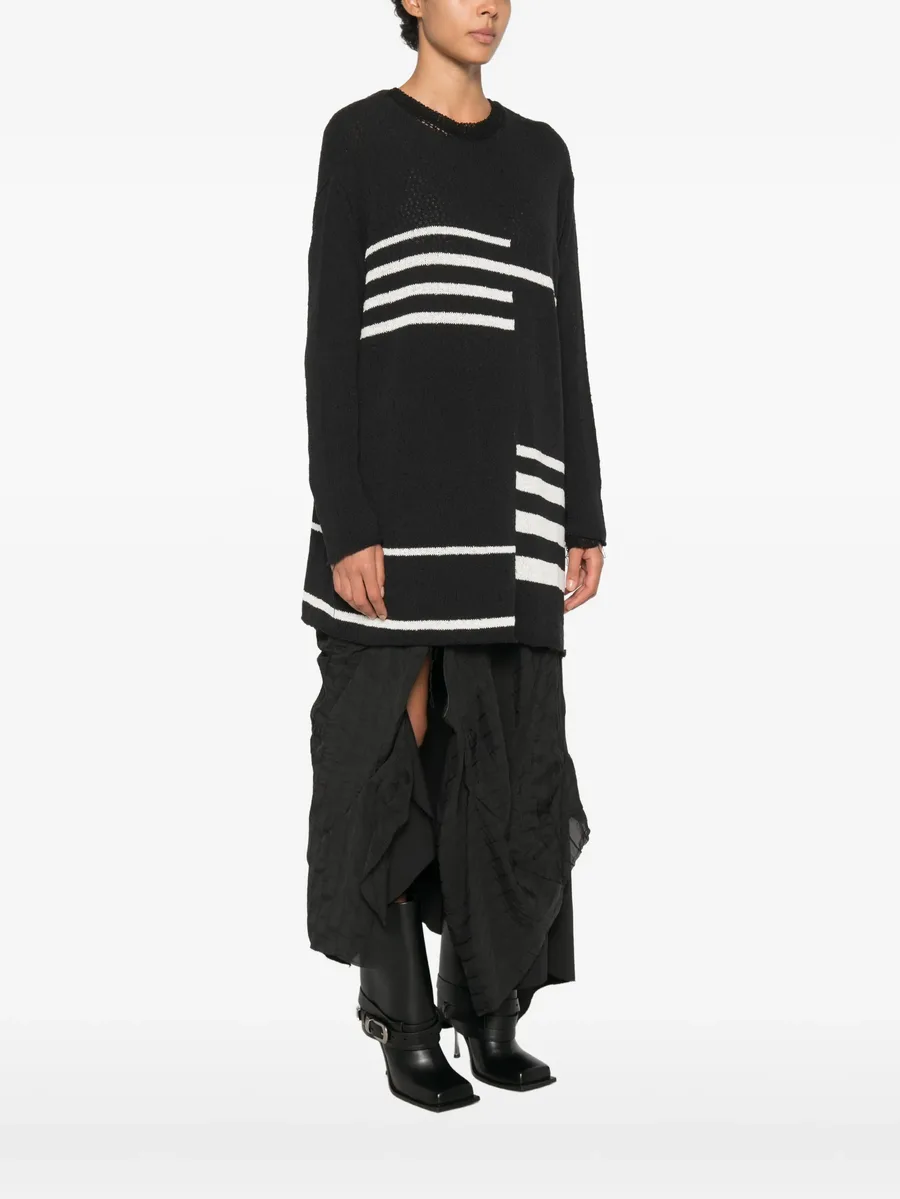 intarsia-knit distressed-effect sweater 3