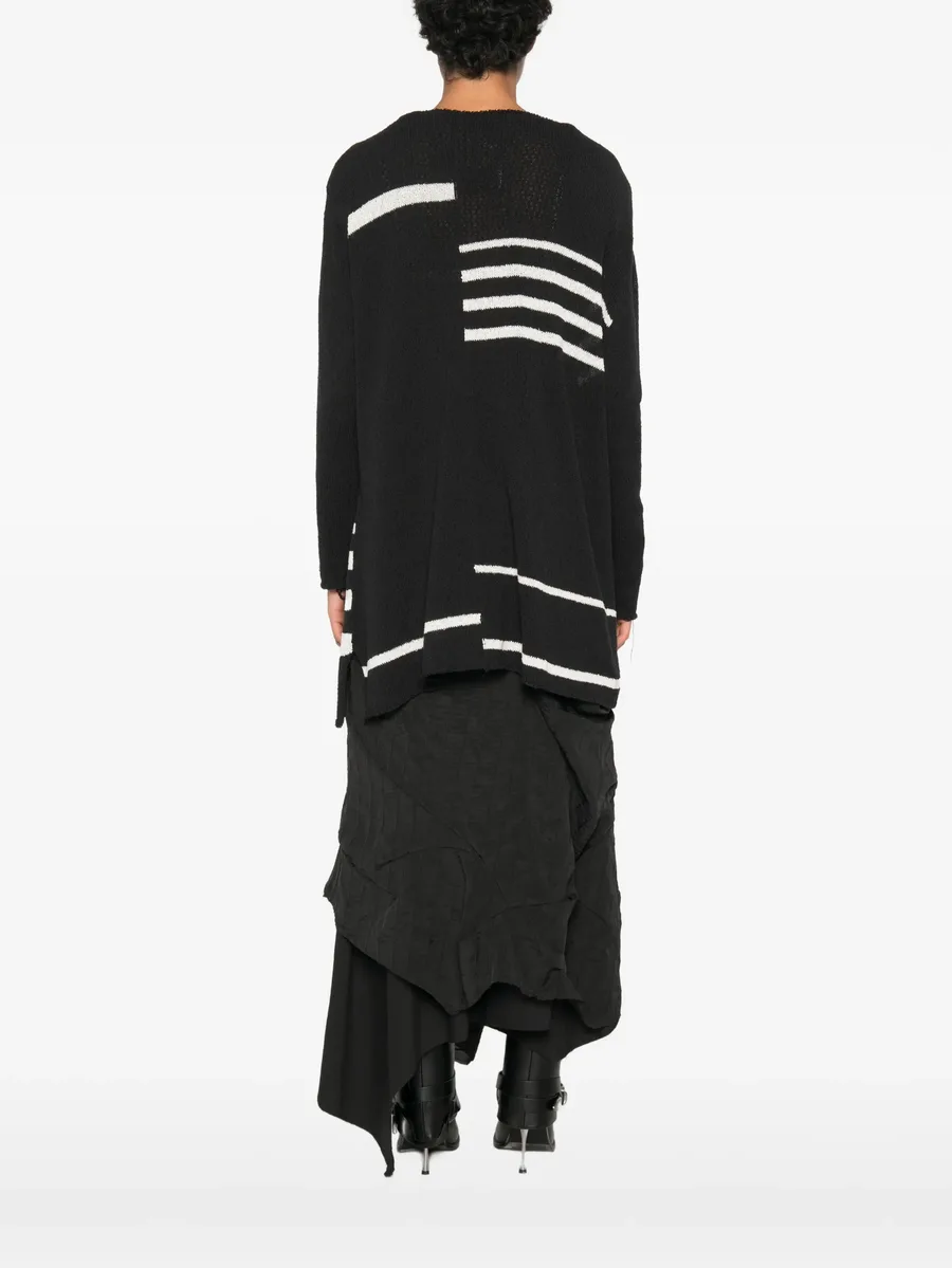 intarsia-knit distressed-effect sweater 4