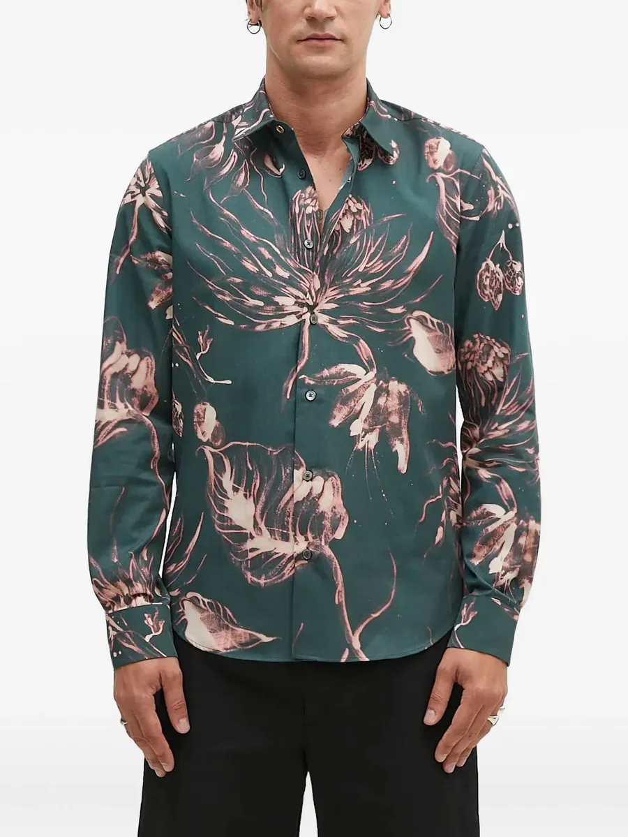 floral-print long-sleeved shirt 2