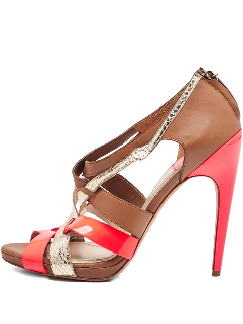 2023 leather python sandals