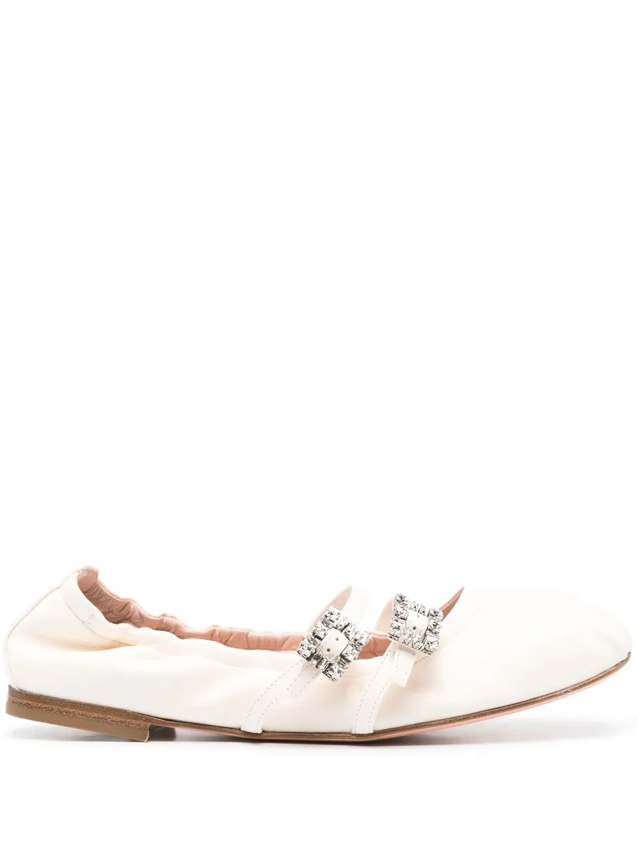crystal-buckle ballet flats 1