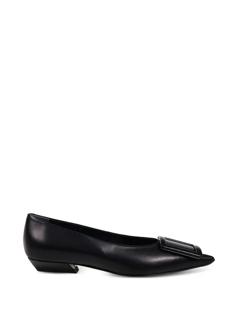 buckle-detail pointed-toe ballet flats