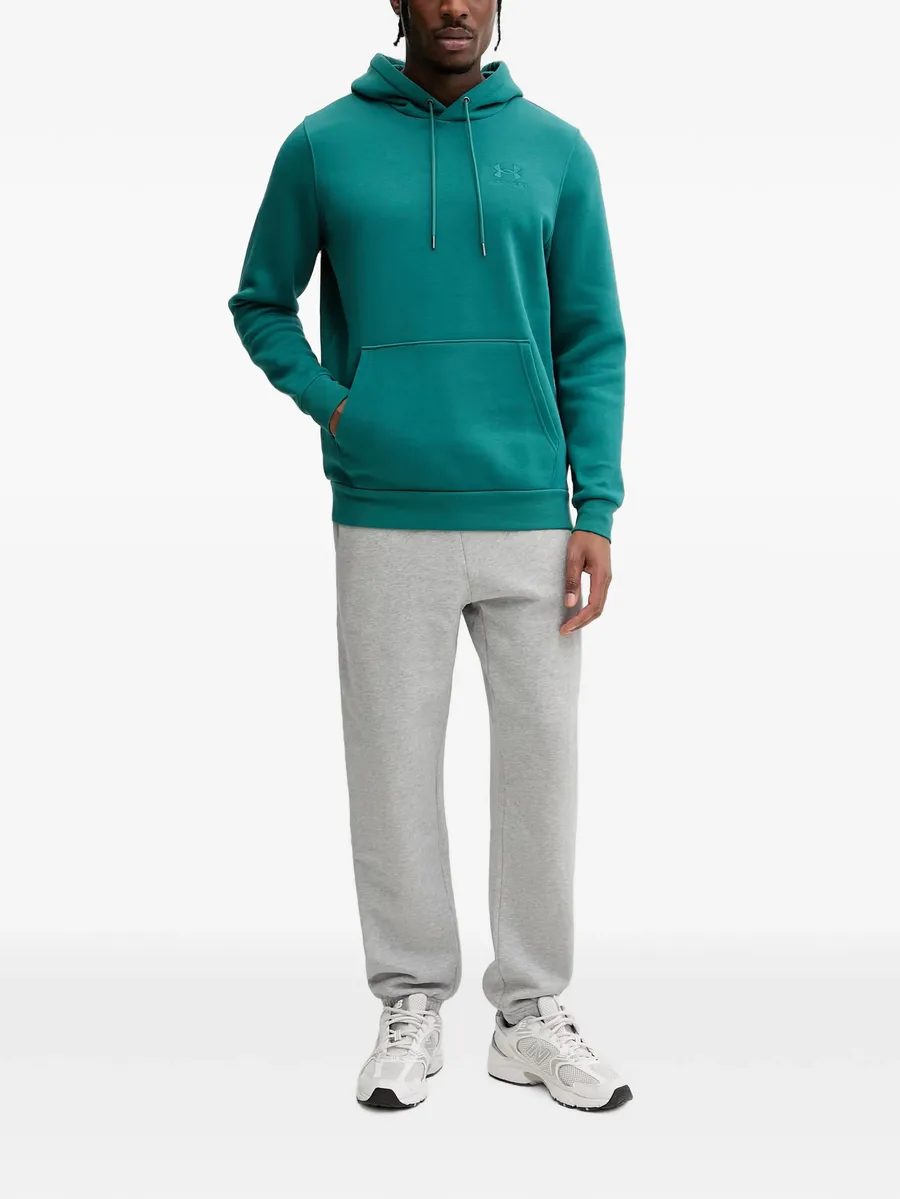 Icon logo-embroidered pouch-pocket hoodie 2