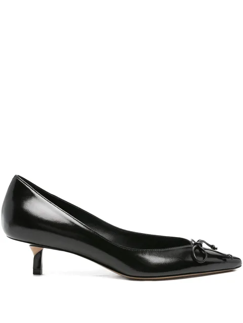 bow-detail kitten-heel pumps