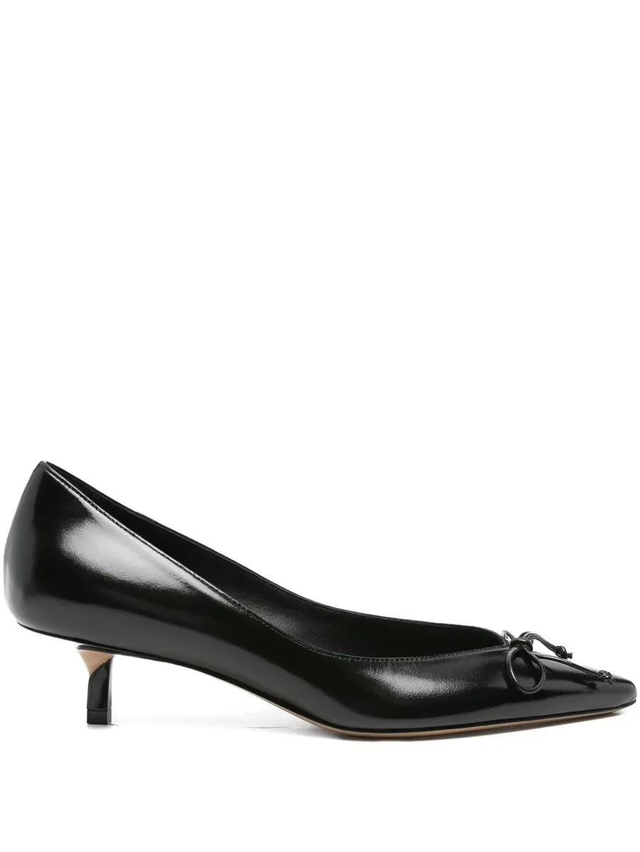 bow-detail kitten-heel pumps 1