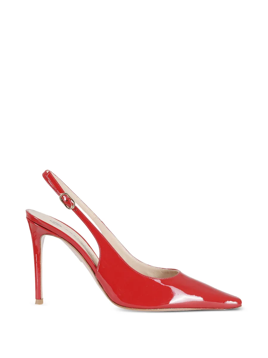 pointed-toe slingback leather pumps 2