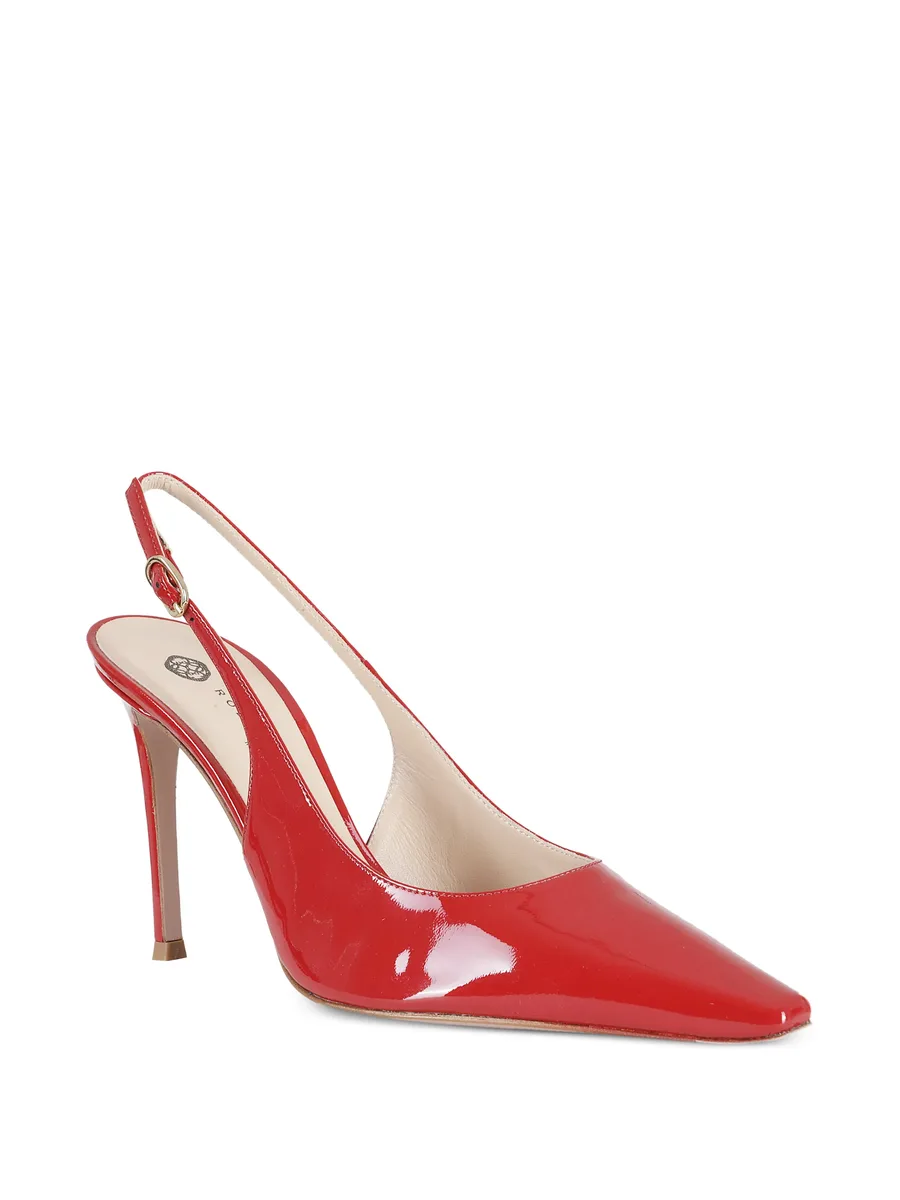 pointed-toe slingback leather pumps 4