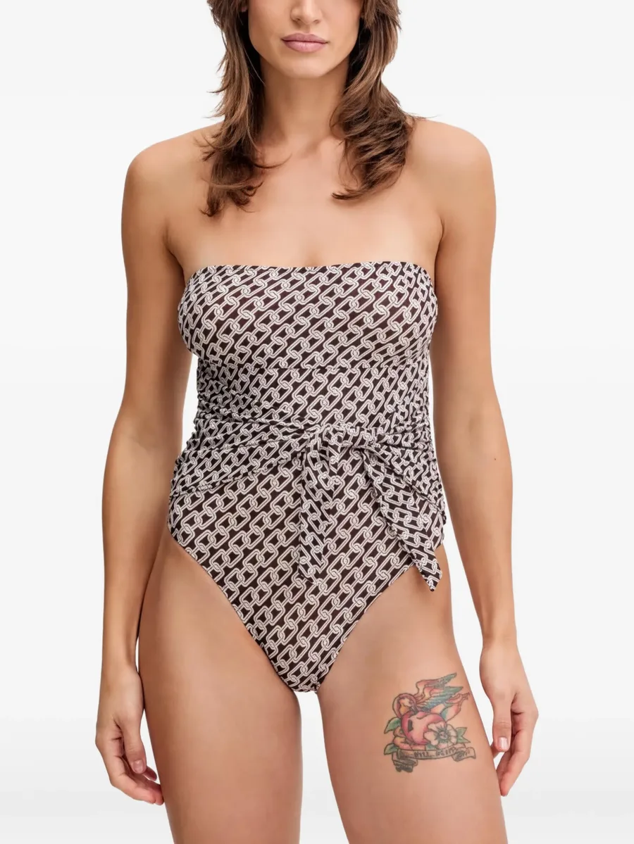 Munich chain-print tied swimsuit 1