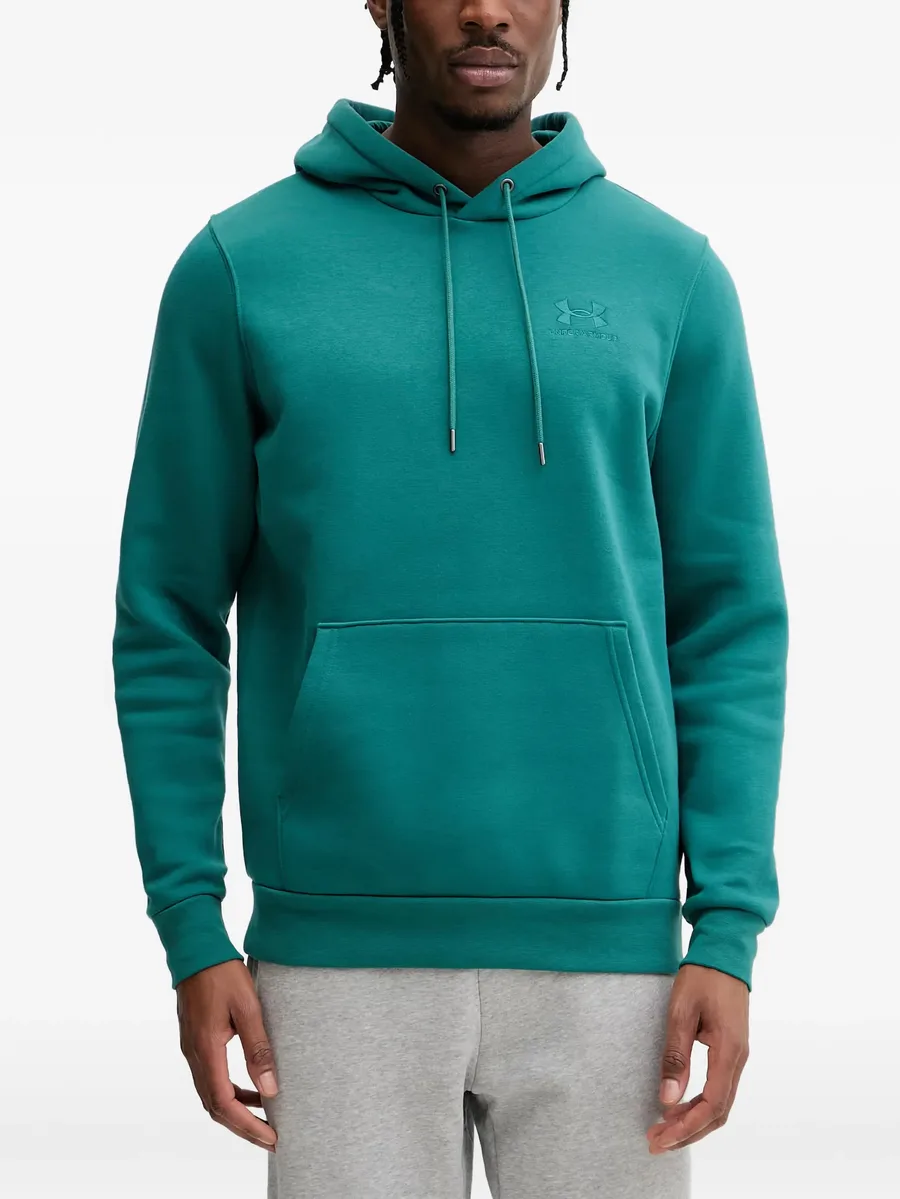 Icon logo-embroidered pouch-pocket hoodie 1