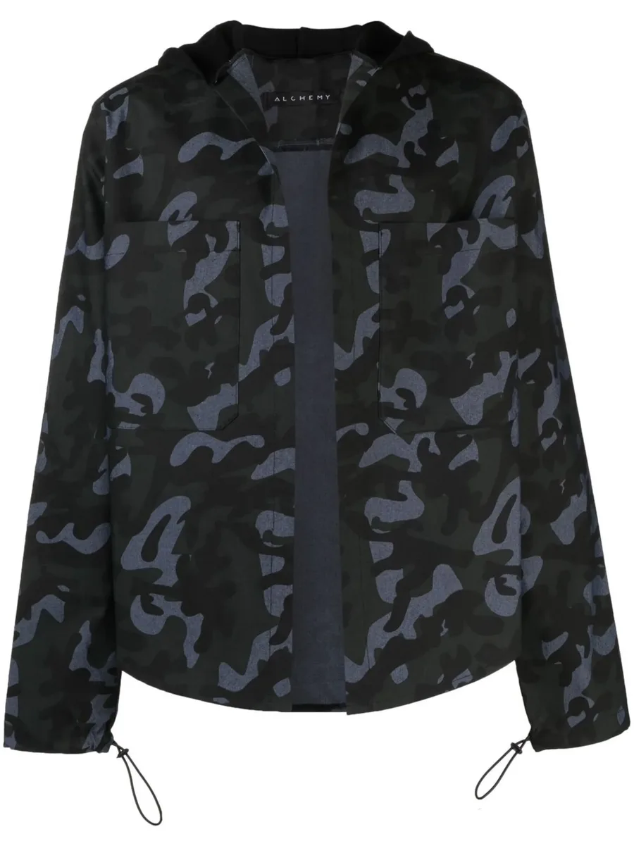 camouflage-print hooded shirt 1