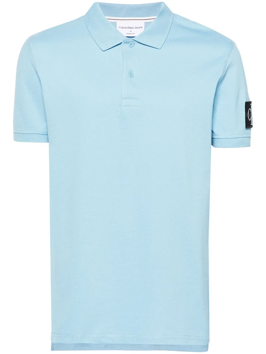 logo-patch piqué polo shirt 1