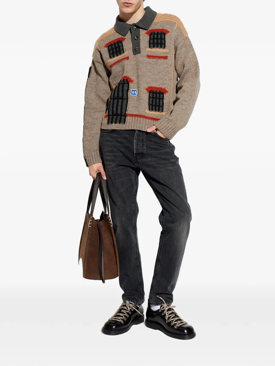 five-pocket buttoned jeans 4