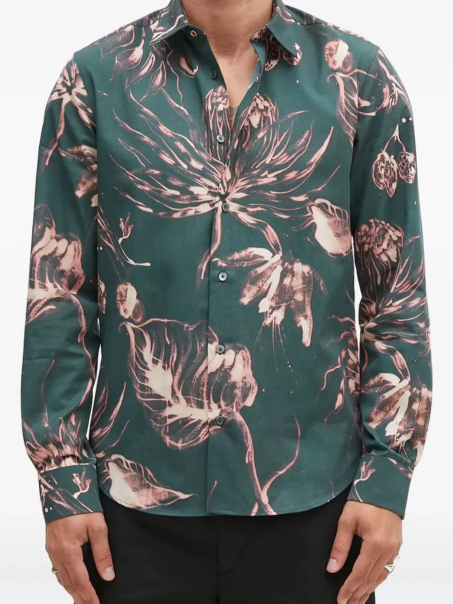 floral-print long-sleeved shirt 7