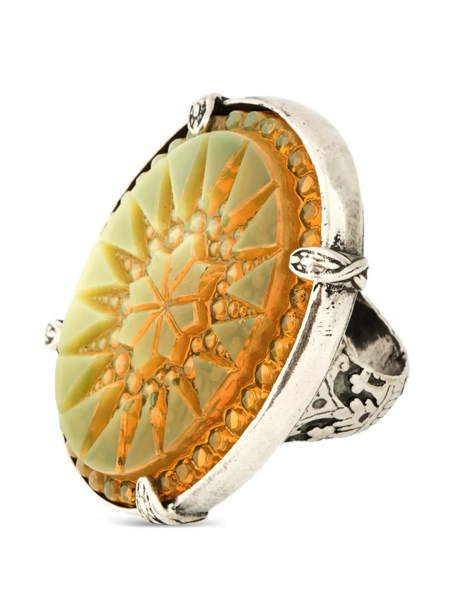 кольцо с цветочным декором 5