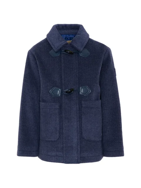 toggle-fastening patch-pocket coat