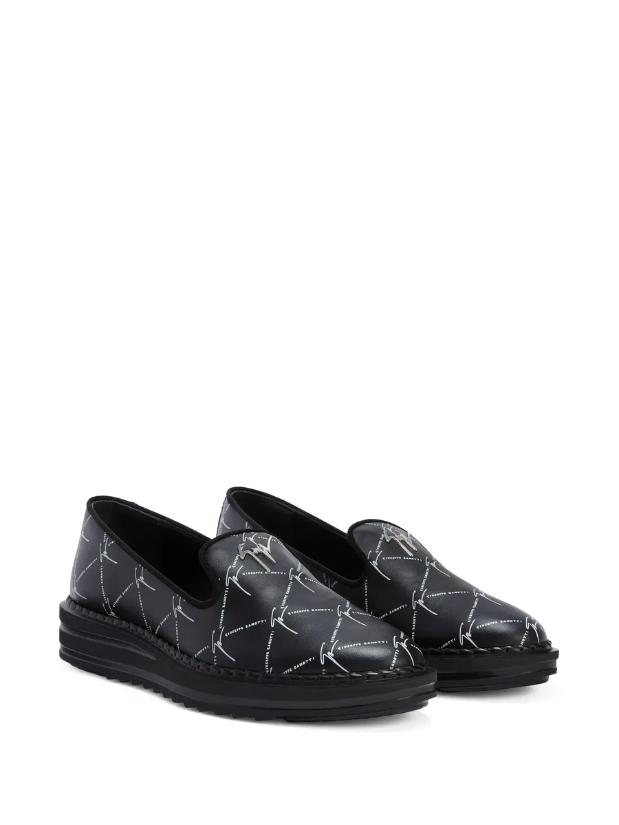 Tim logo-lettering loafers 4