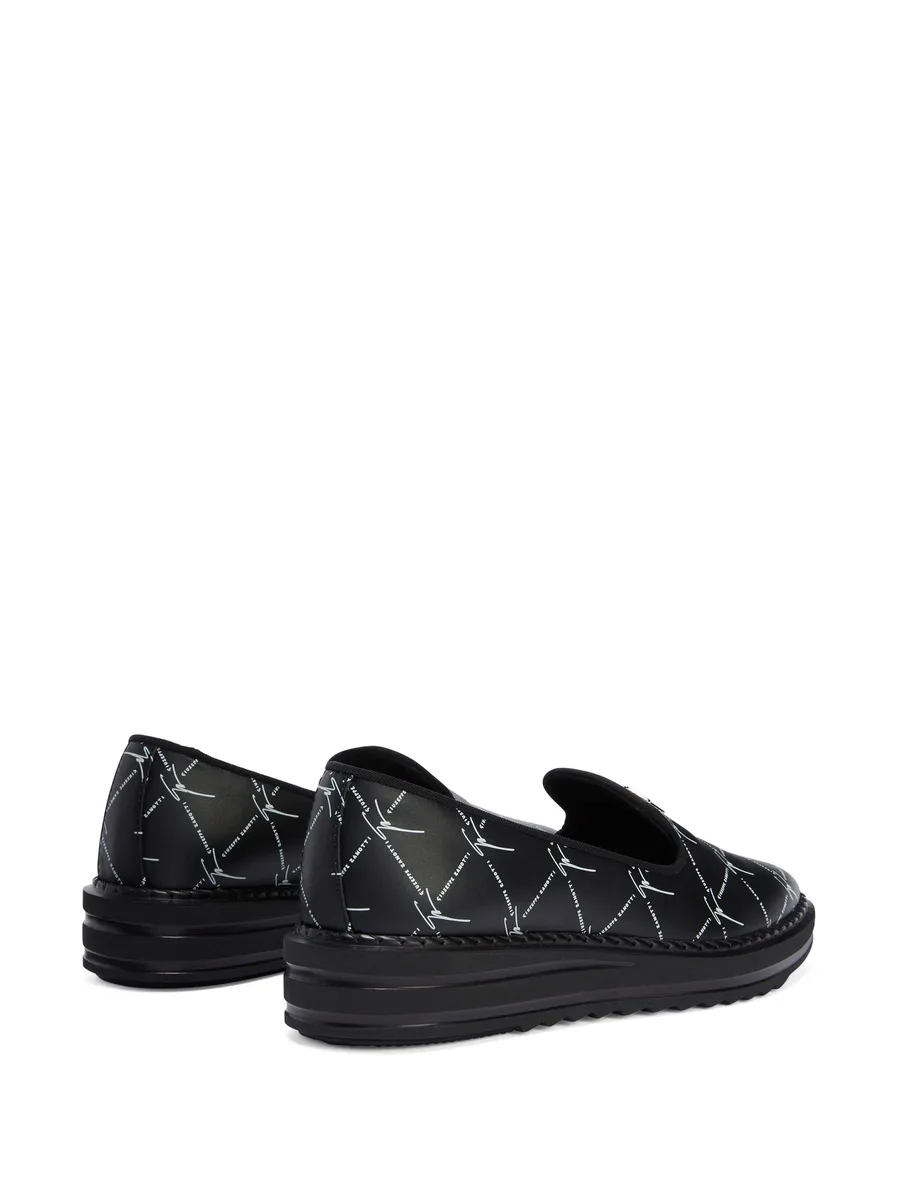 Tim logo-lettering loafers 5