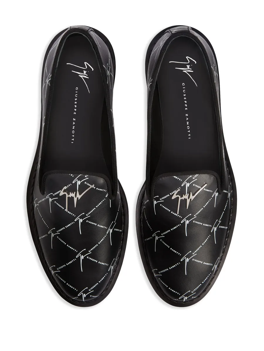 Tim logo-lettering loafers 7
