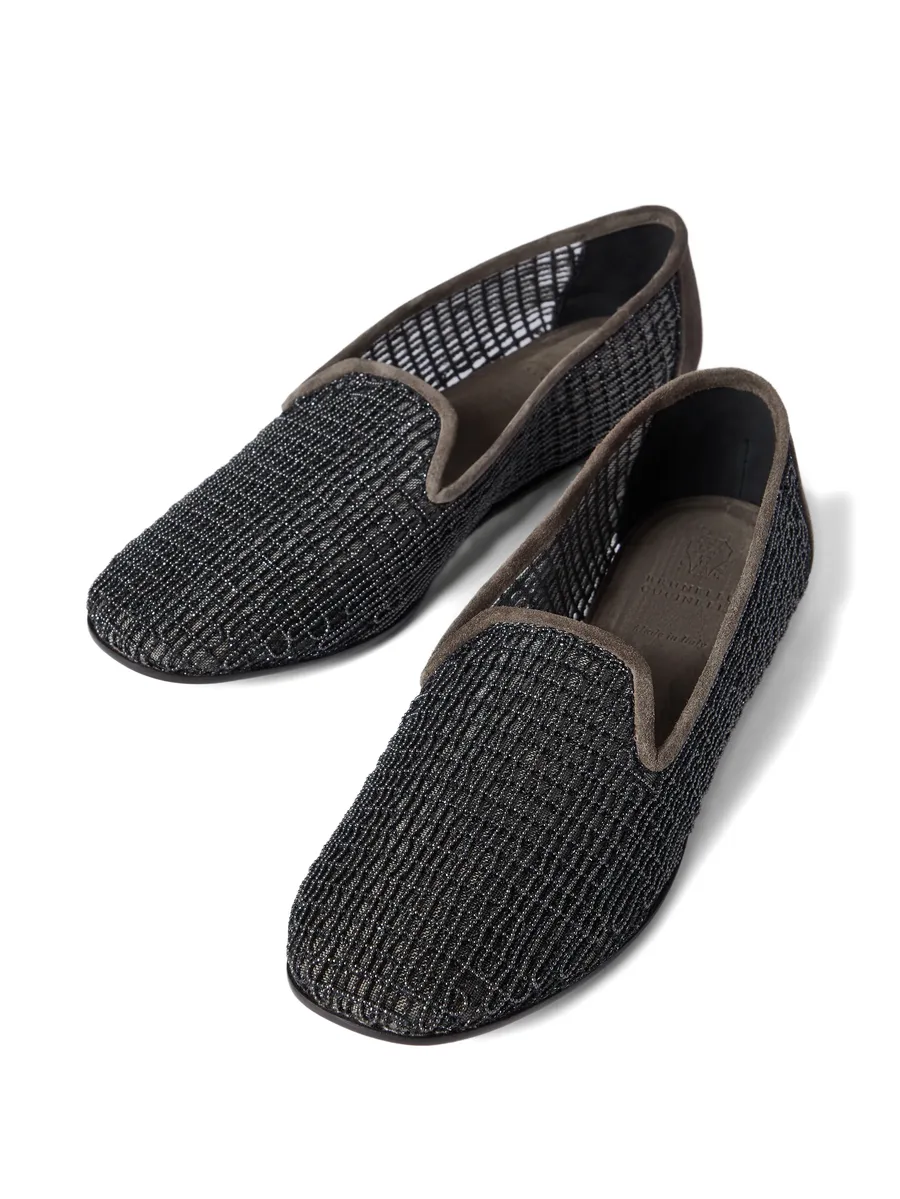 monili embroidered net loafers 8