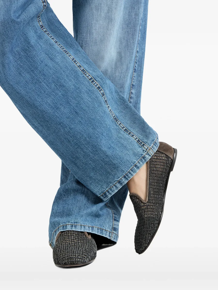 monili embroidered net loafers 10