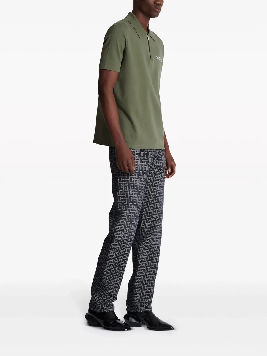 embroidered-logo polo shirt 5