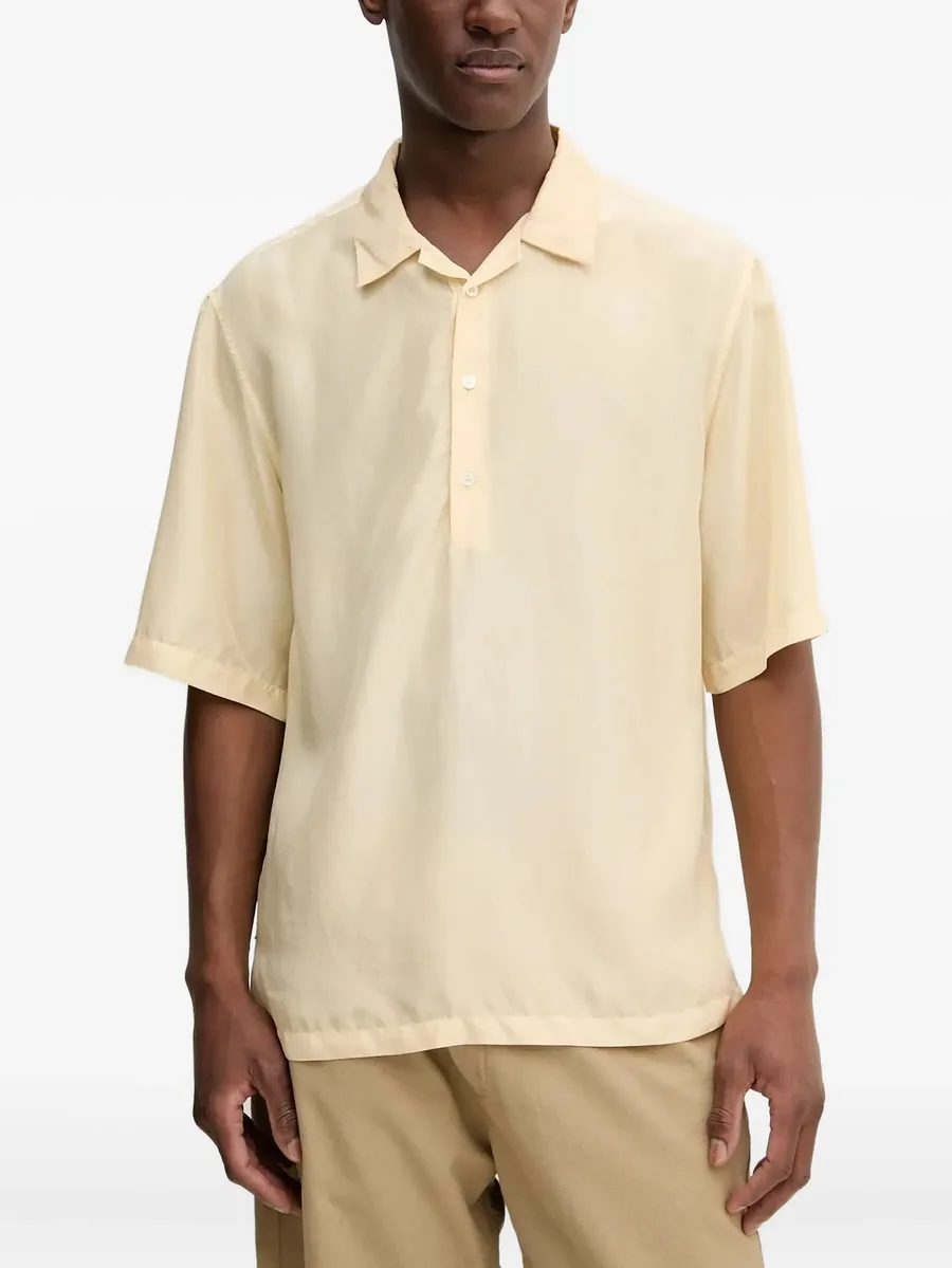 short-sleeve silk polo shirt 1