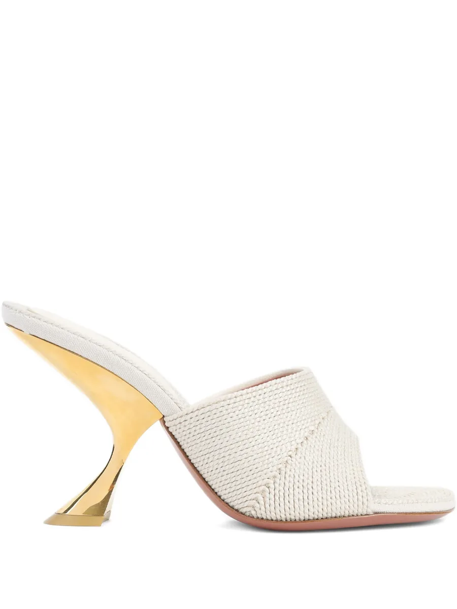 90mm leather heeled sandals 2